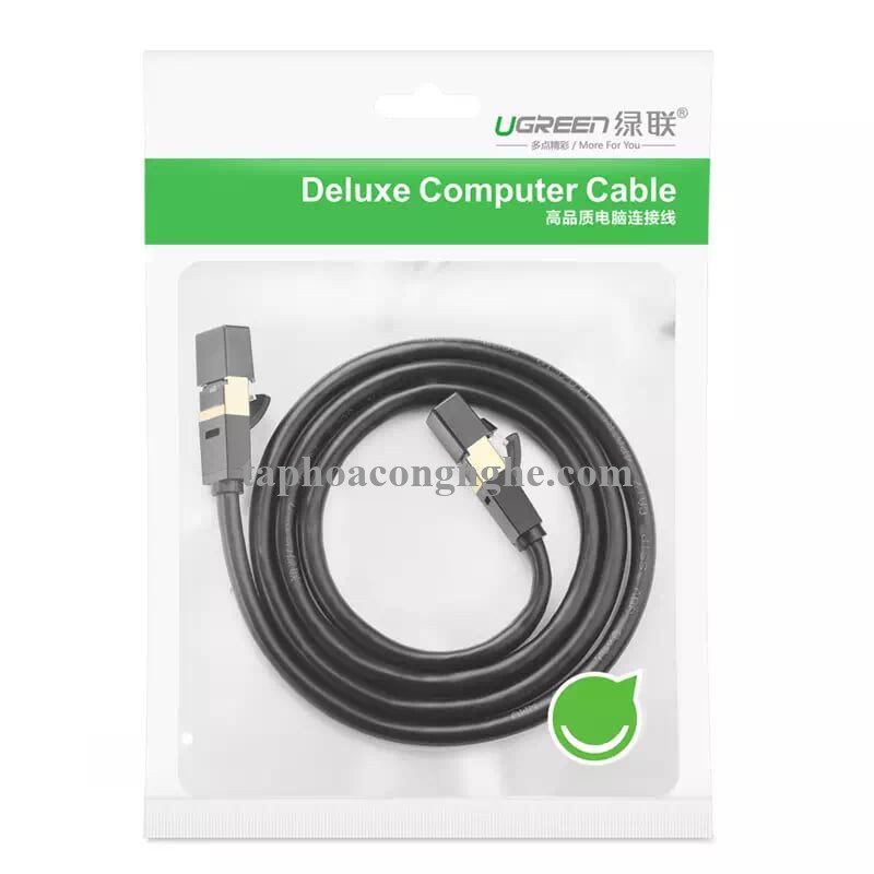 Ugreen 11229 0.5M màu Đen Cáp mạng LAN CAT7 STP chống nhiễu NW107 30011229